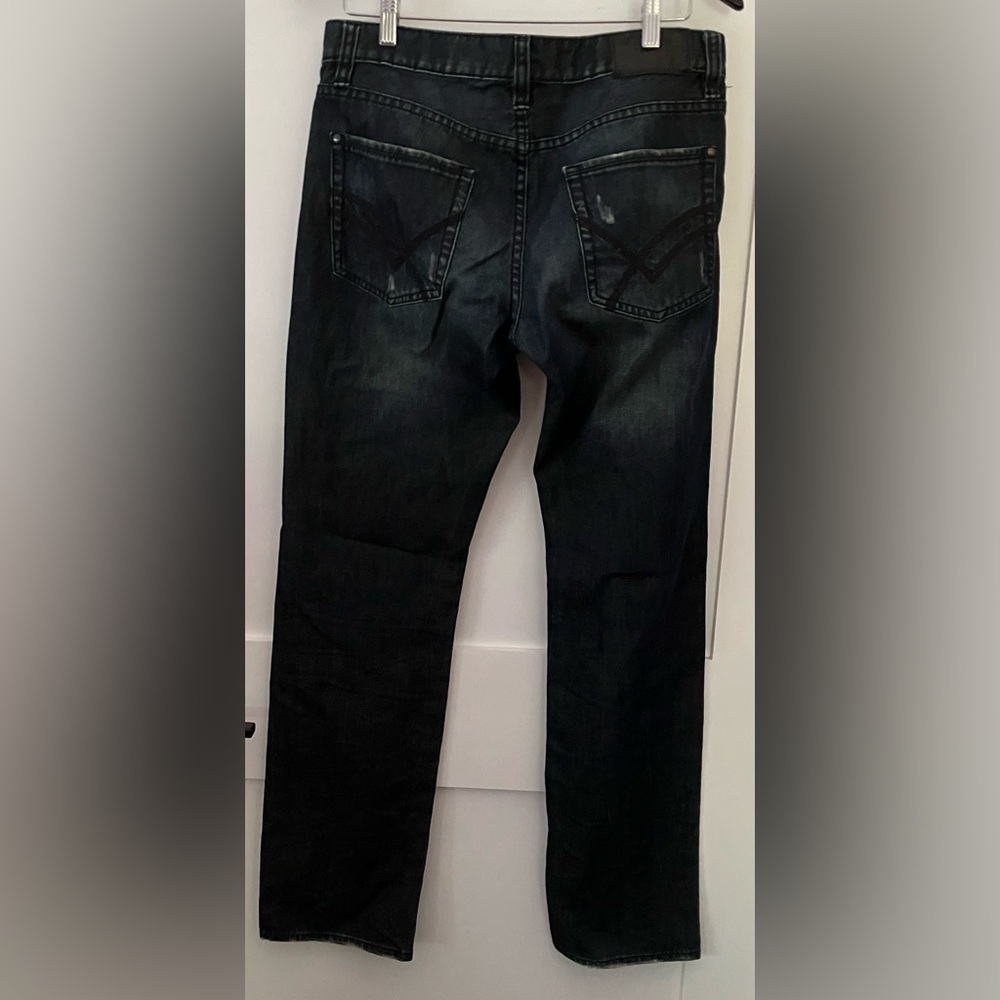 William Rast dark Blue Straight Leg Jeans with Distressed Finish - Picture 16 of 16